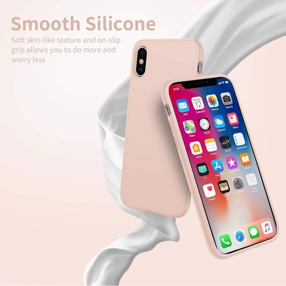 SURPHY Liquid Silicone Case iPhone X Pink Sand